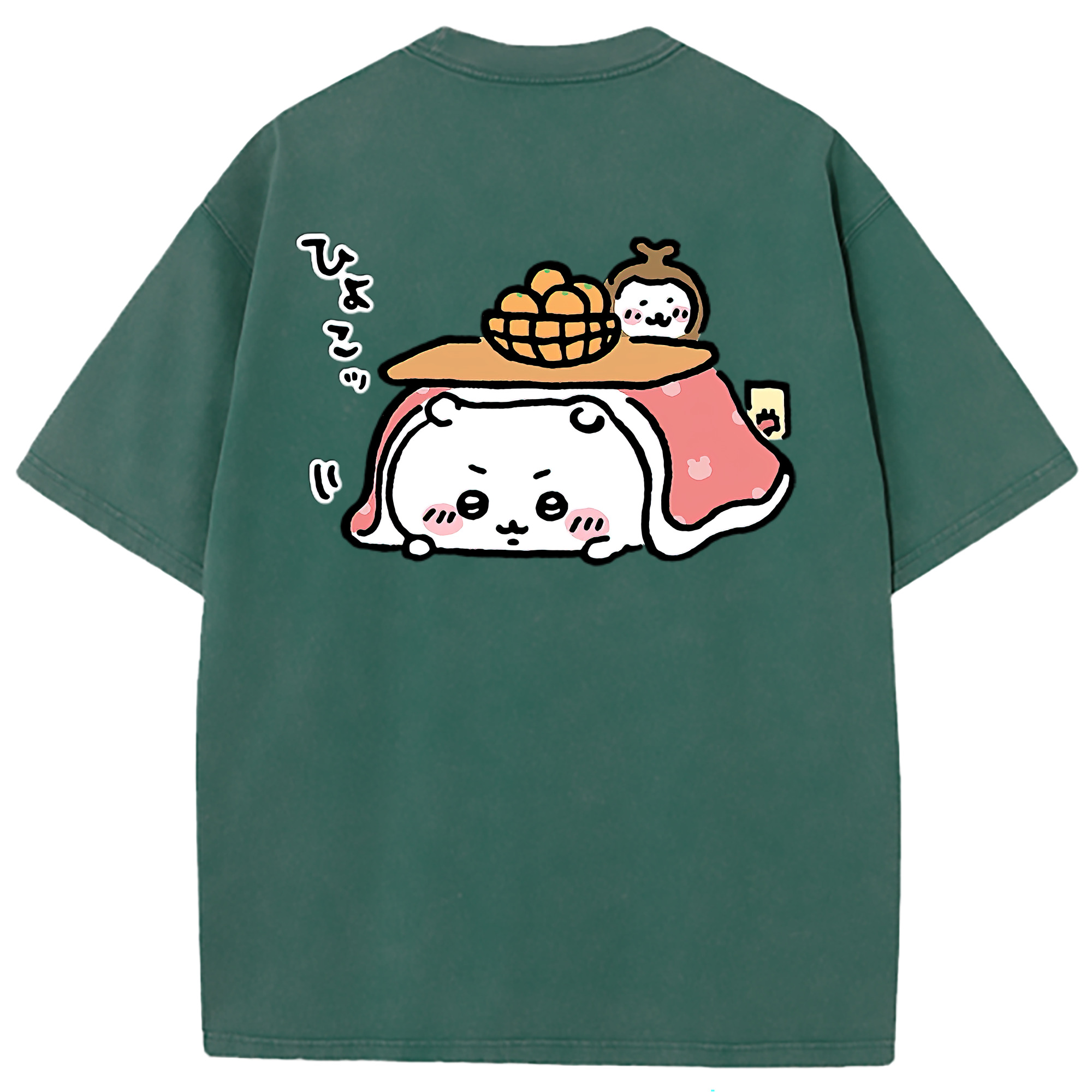 （画像用） ちいかわ ちいかわ Chii-kawa chiikawa 綿100% ヴィンテージ風 半袖Tシャツ（背面プリント）